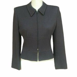 Giorgio Armani Le Collezioni Cropped Black Blazer